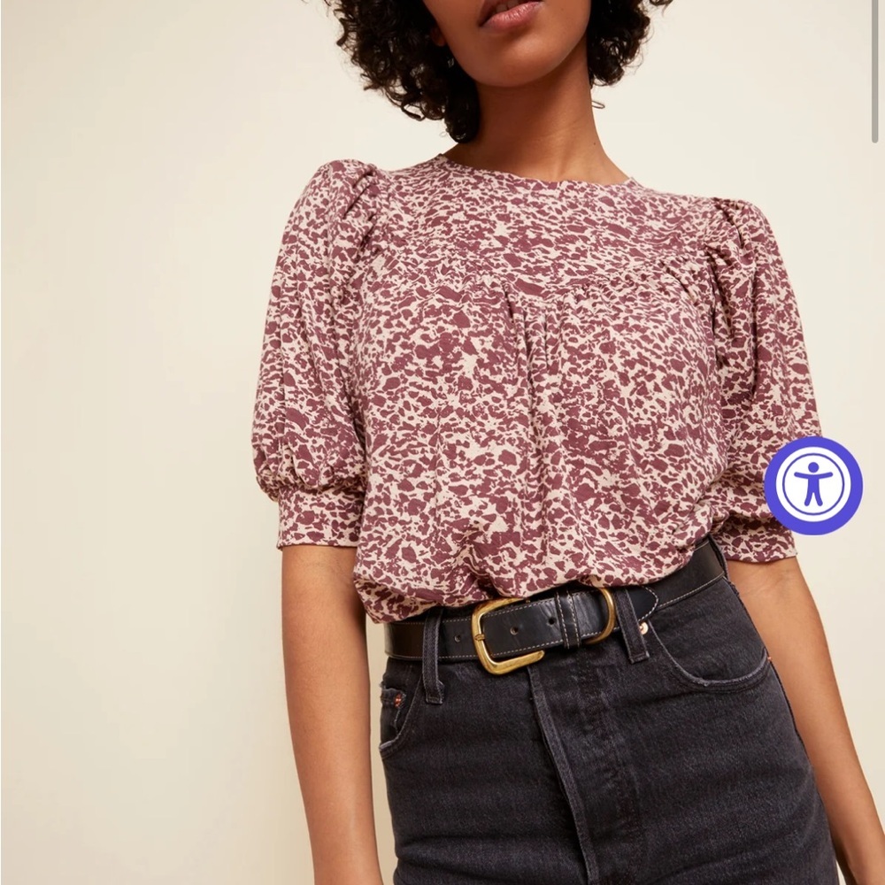 Nation Floral Puff Sleeve Top - Pink